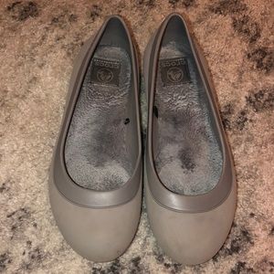 Crocs ballet flats with faux fur lining